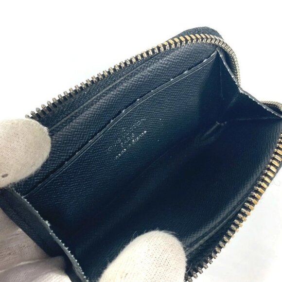 LOUIS VUITTON M63536 MonogramEclipse Portemone Jules Wallet Coin Case coin purse - Picture 8 of 11